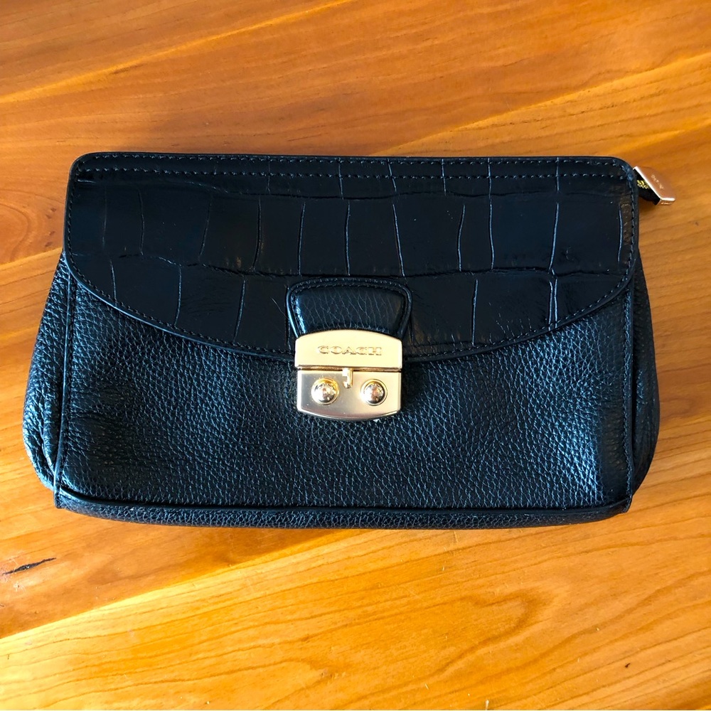 COACH Black Leather Clutch